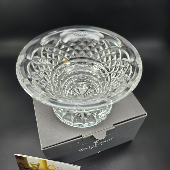 Waterford Crystal Ankglo Bowl 6" Diamond Cut Footed Beauty in Box JJ3832 - Picture 5 of 15